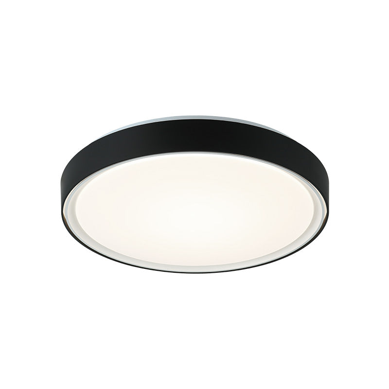 Matteo Lighting Alamus 19" LED Flush Mount in Black + White (M10602BKWH)
