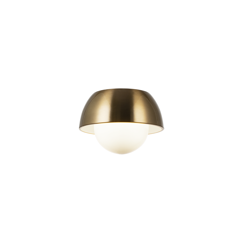 Matteo Lighting Watson 9" 1-Light Flush Mount in Aged Gold Brass (M11301AGOP)