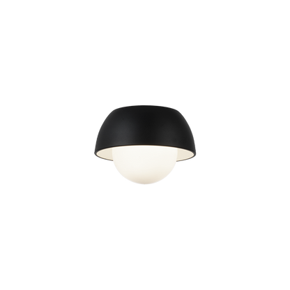 Matteo Lighting Watson 9" 1-Light Flush Mount in Matte Black (M11301MBOP)