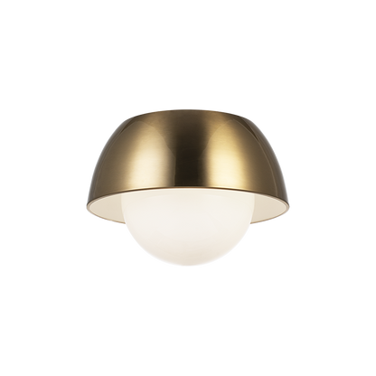 Matteo Lighting Watson 13" 1-Light Flush Mount in Aged Gold Brass (M11311AGOP)