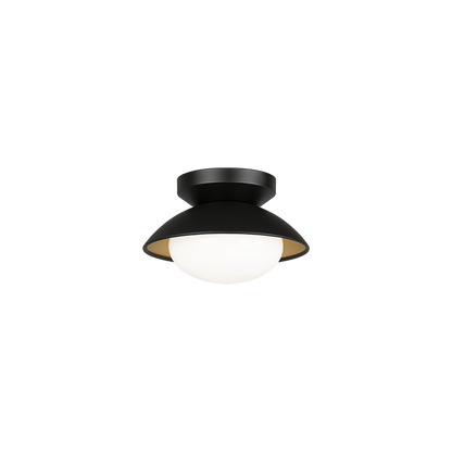 Matteo Lighting Hatley 8" Flush Mount in Black (M13101BKOP)