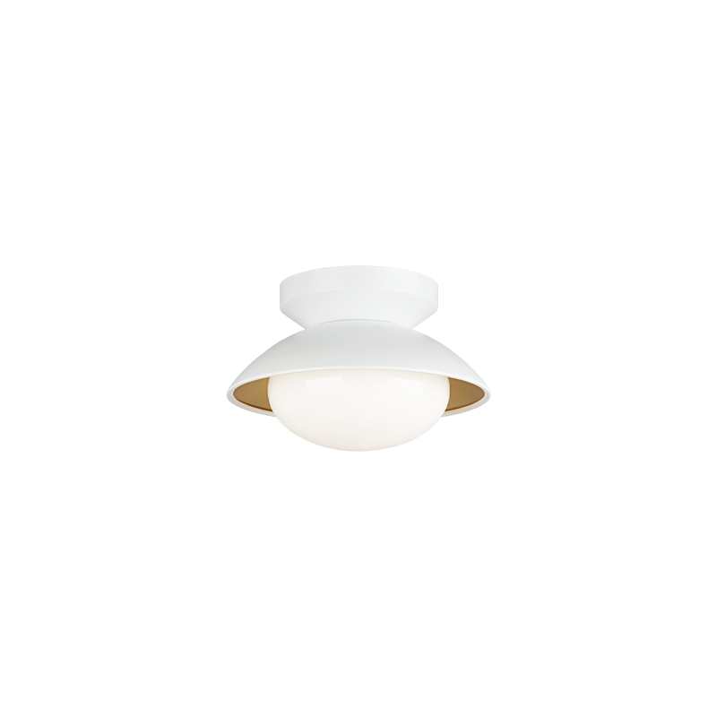 Matteo Lighting Hatley 8" Flush Mount in White (M13101WHOP)