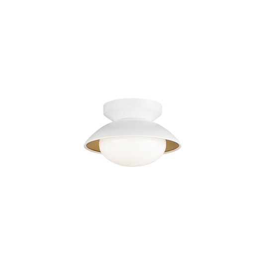 Matteo Lighting Hatley 8" Flush Mount in White (M13101WHOP)