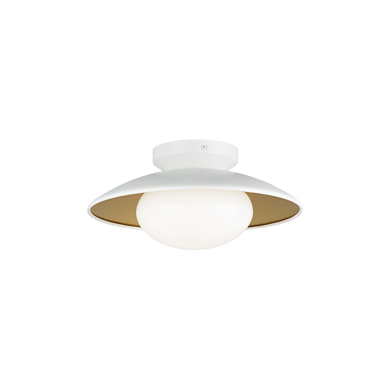 Matteo Lighting Hatley 12" Flush Mount in White (M13111WHOP)