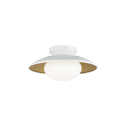 Matteo Lighting Hatley 12" Flush Mount in White (M13111WHOP)