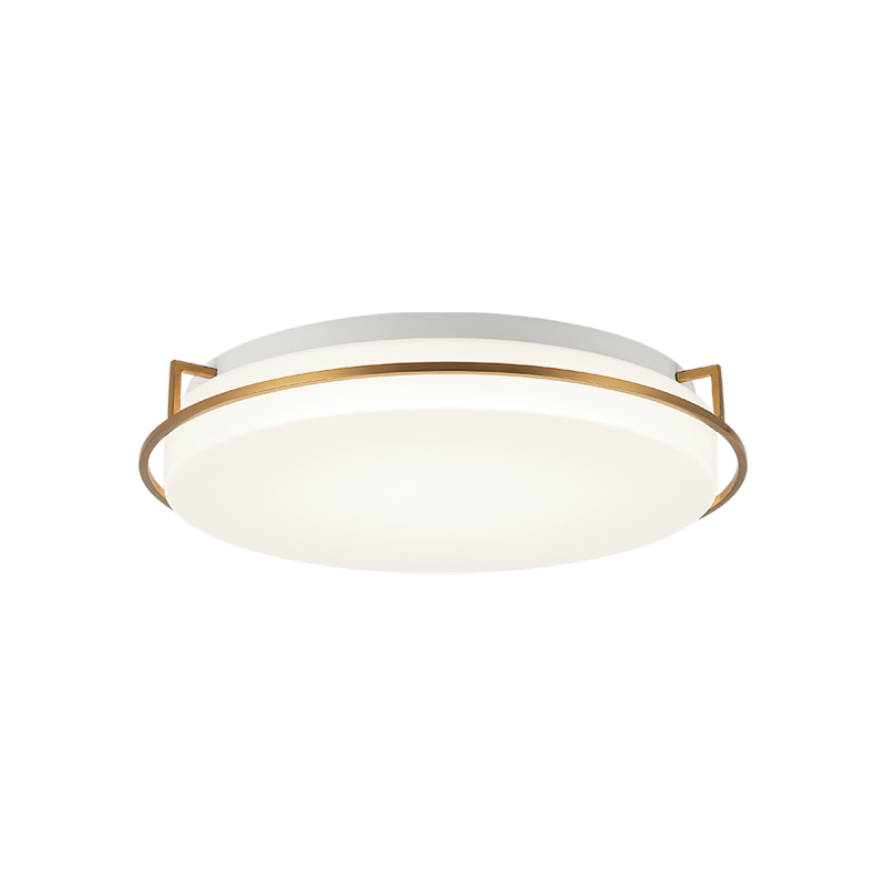 Matteo Lighting Brammerton 15" LED Flush Mount in Aged Gold Brass (M14115AG)
