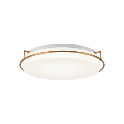 Matteo Lighting Brammerton 15" LED Flush Mount in Aged Gold Brass (M14115AG)