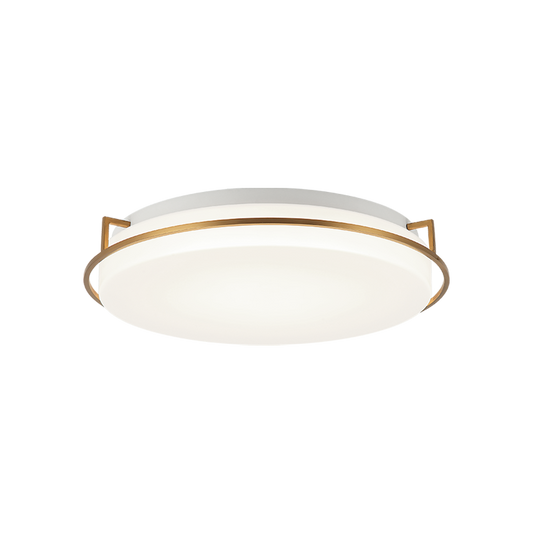 Matteo Lighting Brammerton 15" LED Flush Mount in Aged Gold Brass (M14115AG)