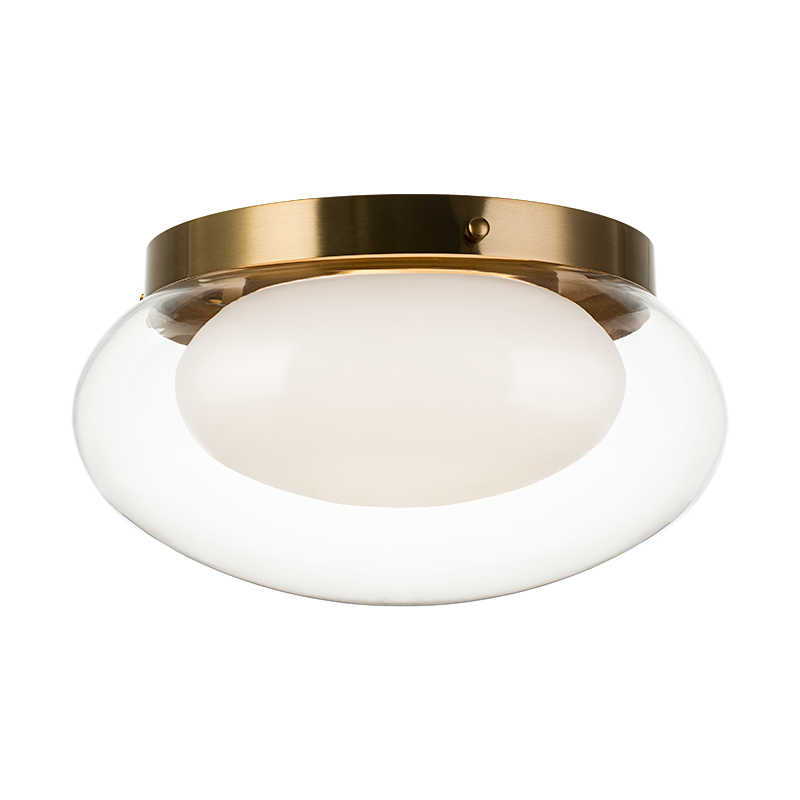 Matteo Lighting Caspian 15" 3-Light Flush Mount in Aged Gold Brass (M15703AG)