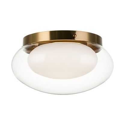 Matteo Lighting Caspian 15" 3-Light Flush Mount in Aged Gold Brass (M15703AG)