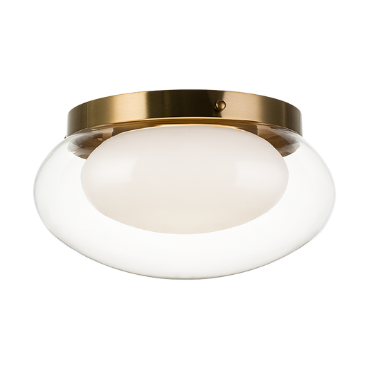 Matteo Lighting Caspian 15" 3-Light Flush Mount in Aged Gold Brass (M15703AG)