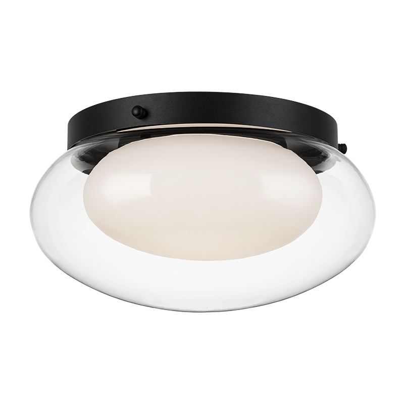 Matteo Lighting Caspian 15" 3-Light Flush Mount in Matte Black (M15703MB)