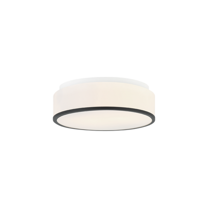 Matteo Lighting Echo 11-in LED Flush Mount Black, Matte Black
