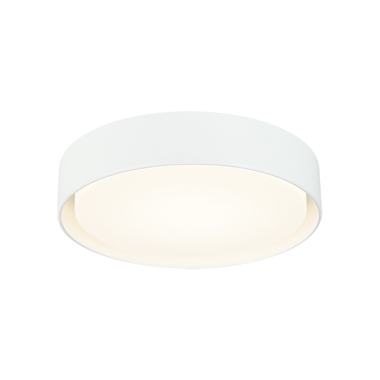 Matteo Lighting Ezra 1-Light Flush Mount in White, 16"W (M16616WH)