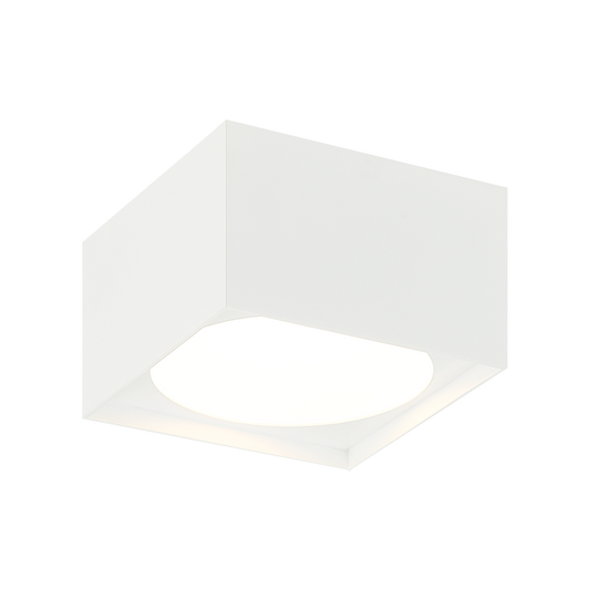 Matteo Lighting Vespa 6" Square LED Flush Mount in White (M17111WH)