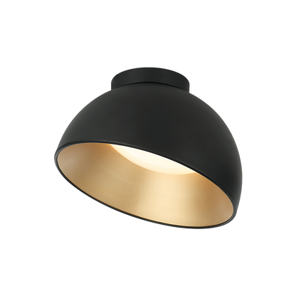 Matteo Lighting Zenith 12" LED Flush Mount in Matte Black (M17412MB) – alternate view