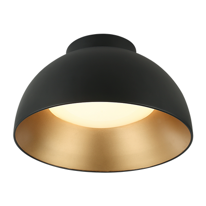 Matteo Lighting Zenith 16" LED Flush Mount in Matte Black (M17416MB)