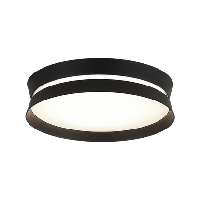 Matteo Lighting Greyson 12" LED Flush Mount in Matte Black (M18812MB)