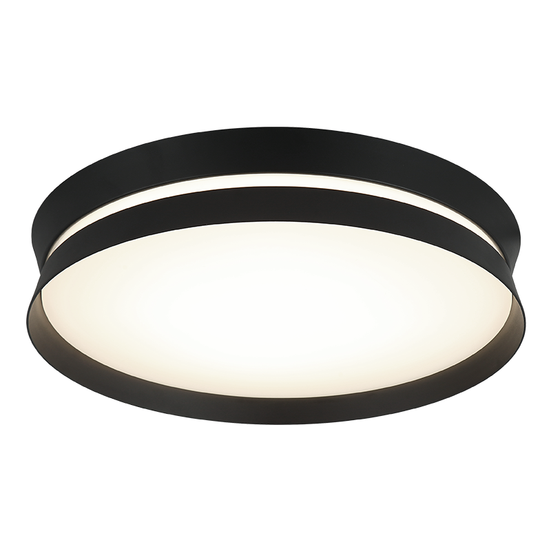 Matteo Lighting Greyson 16" LED Flush Mount in Matte Black (M18816MB)