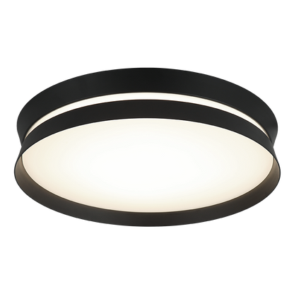 Matteo Lighting Greyson 16" LED Flush Mount in Matte Black (M18816MB)