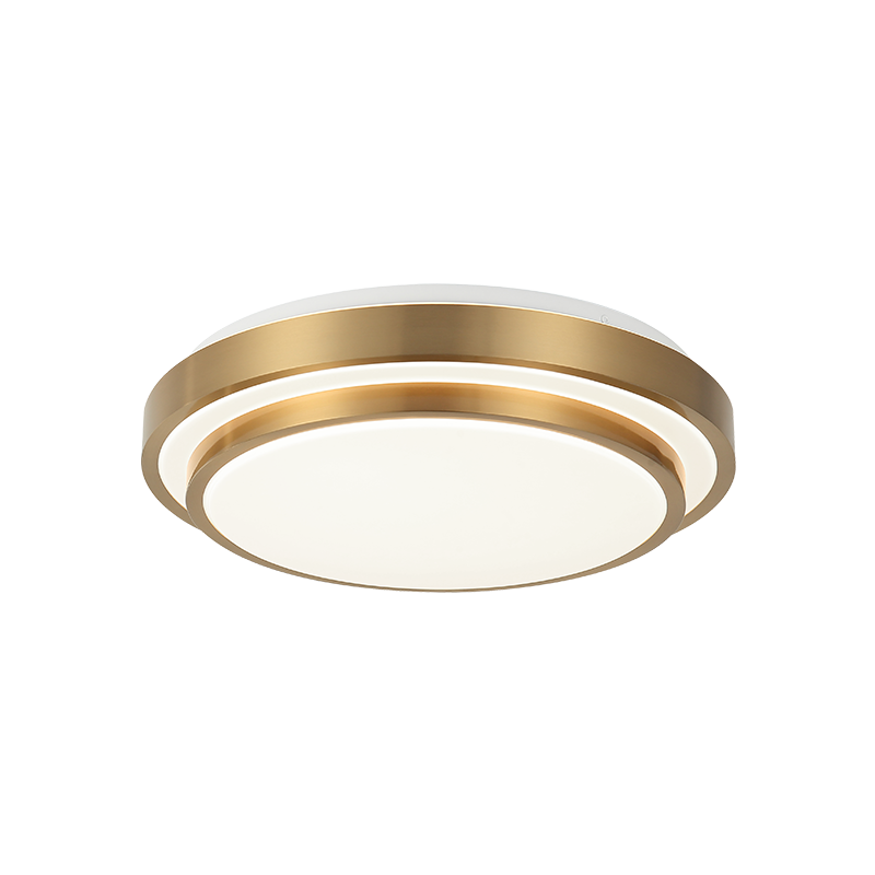 Matteo Lighting Helix 15" LED Flush Mount in Aged Gold Brass (M18915AG)