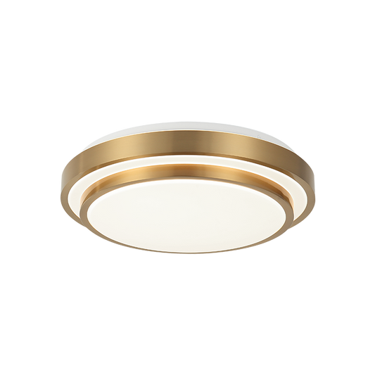 Matteo Lighting Helix 15" LED Flush Mount in Aged Gold Brass (M18915AG)
