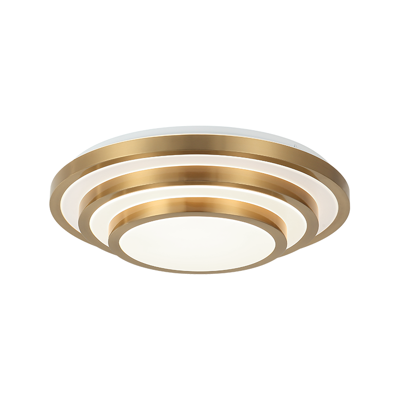 Matteo Lighting Helix 19" LED Flush Mount in Aged Gold Brass (M18919AG)