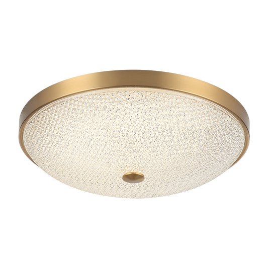Matteo Lighting Bella 17" LED Flush Mount in Aged Gold Brass (M19316AG)