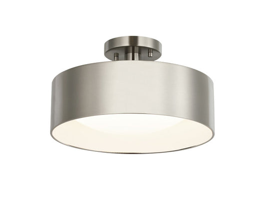 Matteo Lighting Dawson 12" LED Semi-Flush Mount in Brushed Nickel (M21812BN)