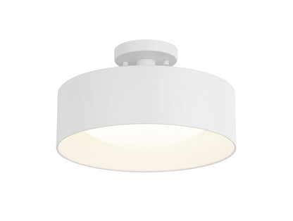 Matteo Lighting Dawson 12" LED Semi-Flush Mount in Matte White (M21812MW)