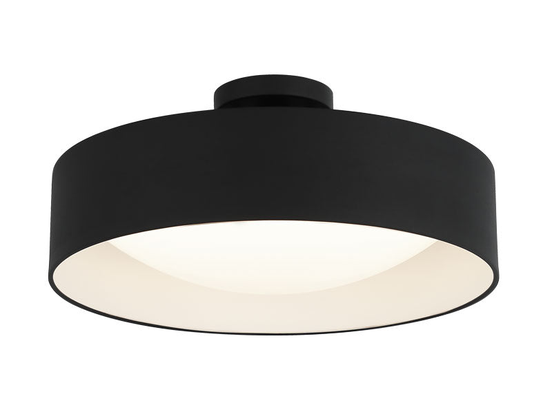 Matteo Lighting Dawson 16" LED Semi-Flush Mount in Matte Black (M21816MB)