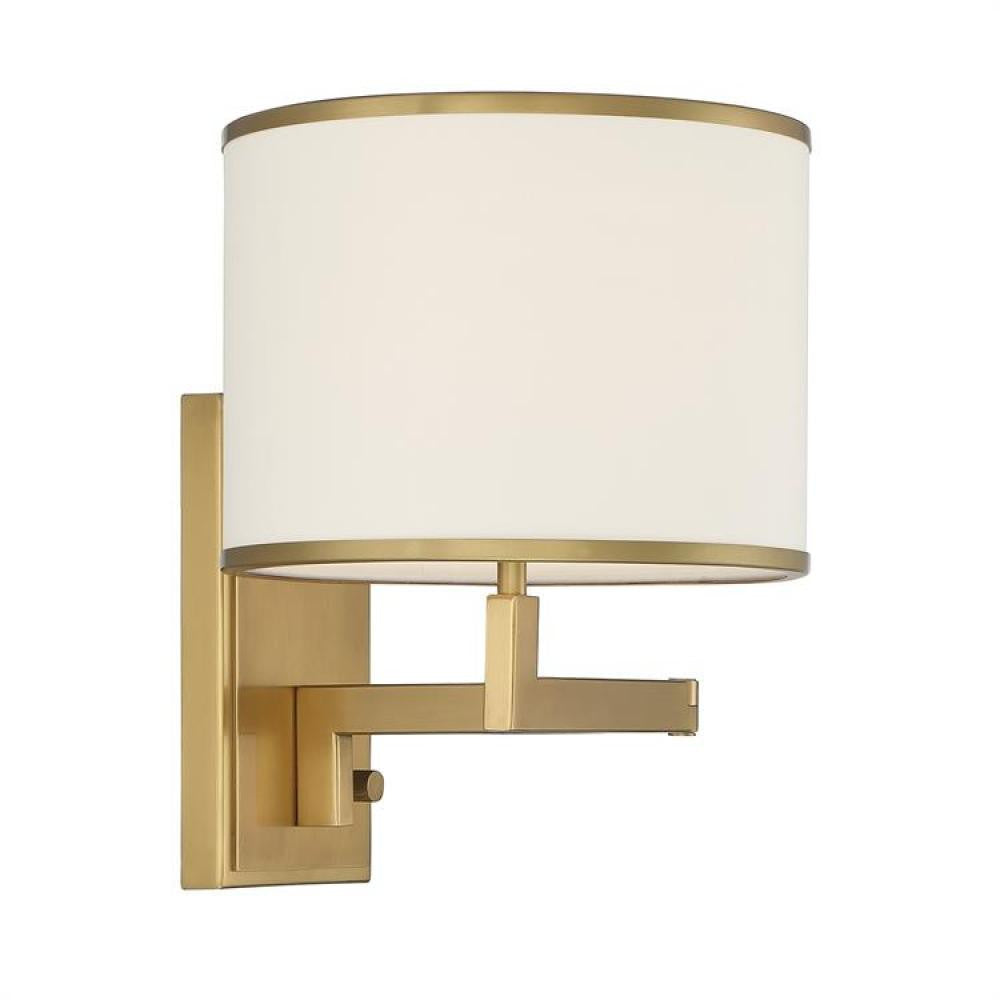 Crystorama Madison Task Light Aged Brass
