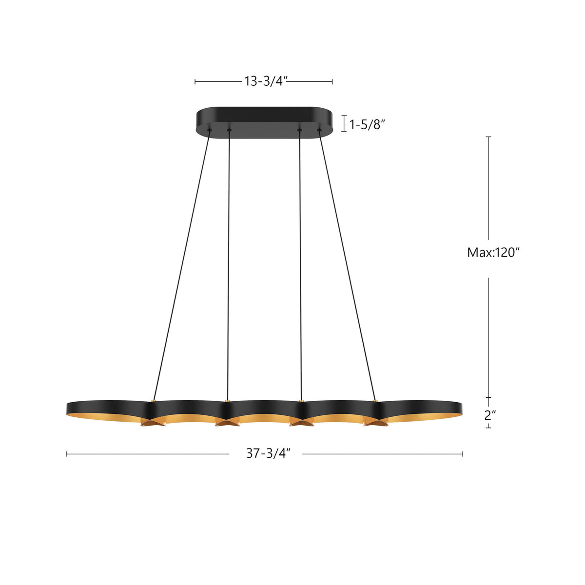 Maestro 38" LED Linear Pendant