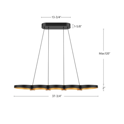 Maestro 38" LED Linear Pendant