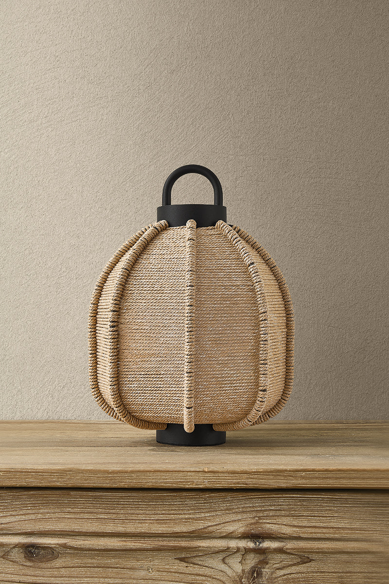 Troy Maltby Table Lamp Textured Black Detail 1