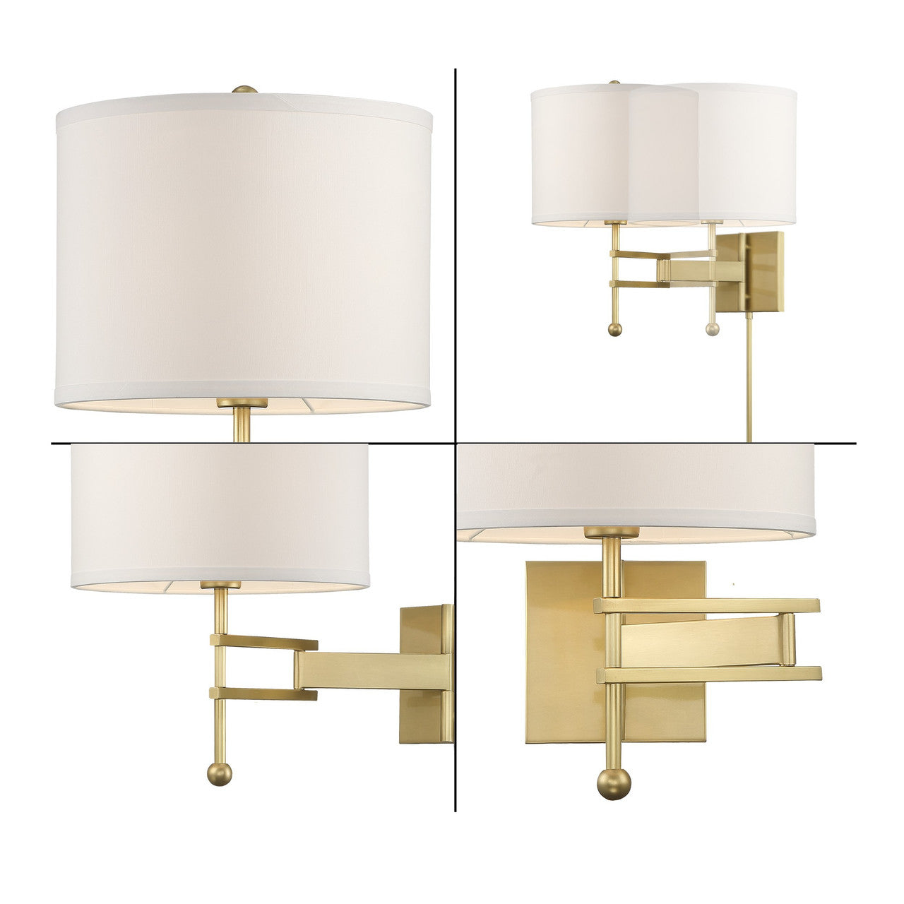 Crystorama Marshall Task Light Polished Nickel