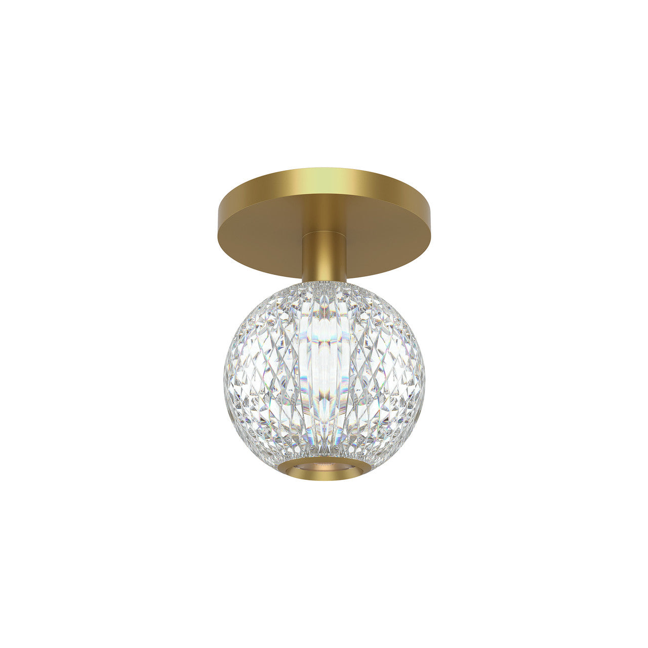Alora Lighting Marni LED Flush Mount Natural Brass
