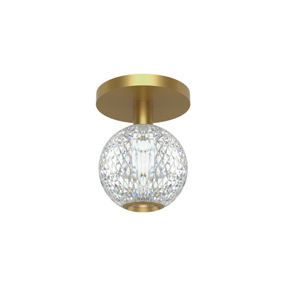 Alora Lighting Marni LED Flush Mount Natural Brass