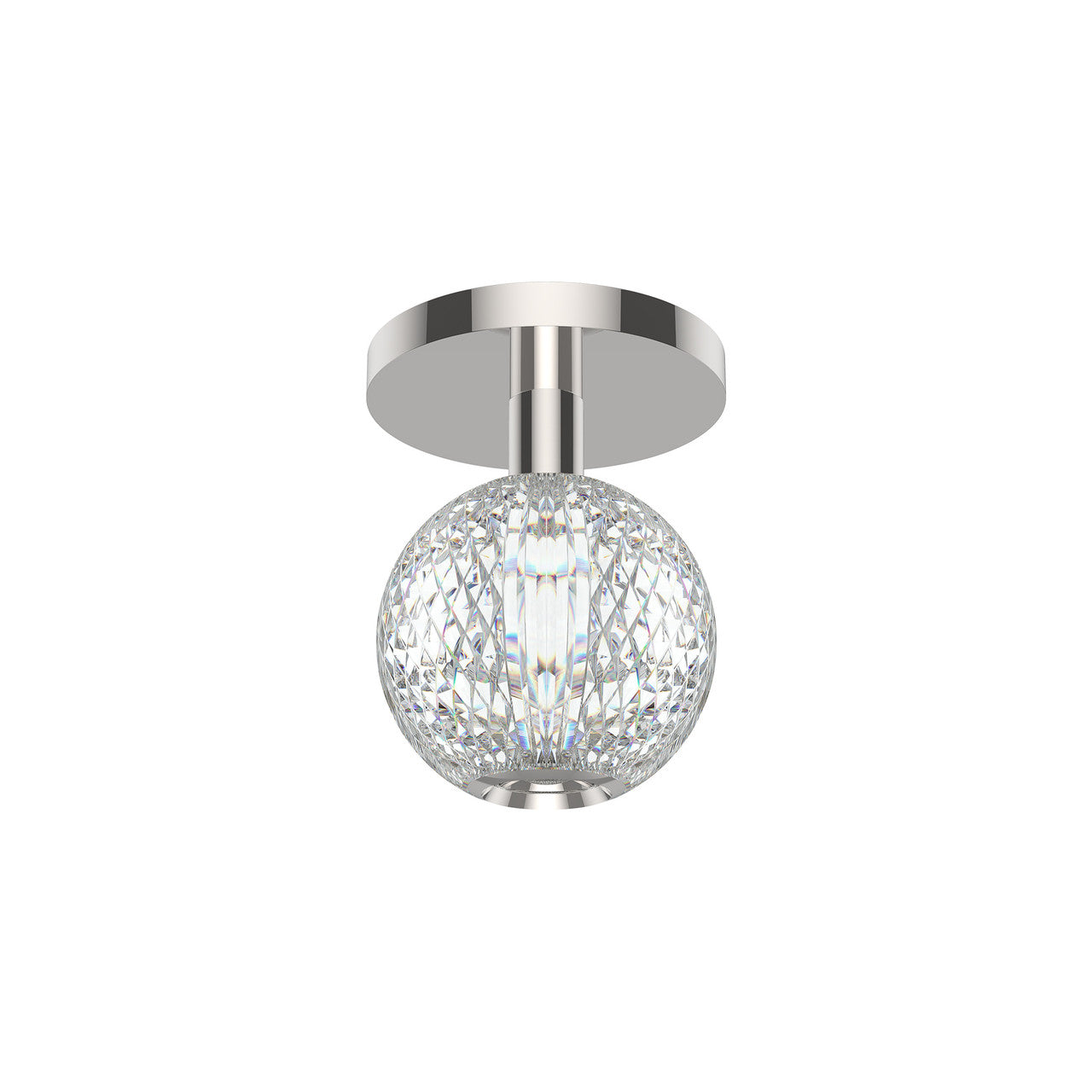 Alora Lighting Marni Semi-Flush Mount, 1-Light, LED, Polished Nickel, 5.75"H FM321201PN