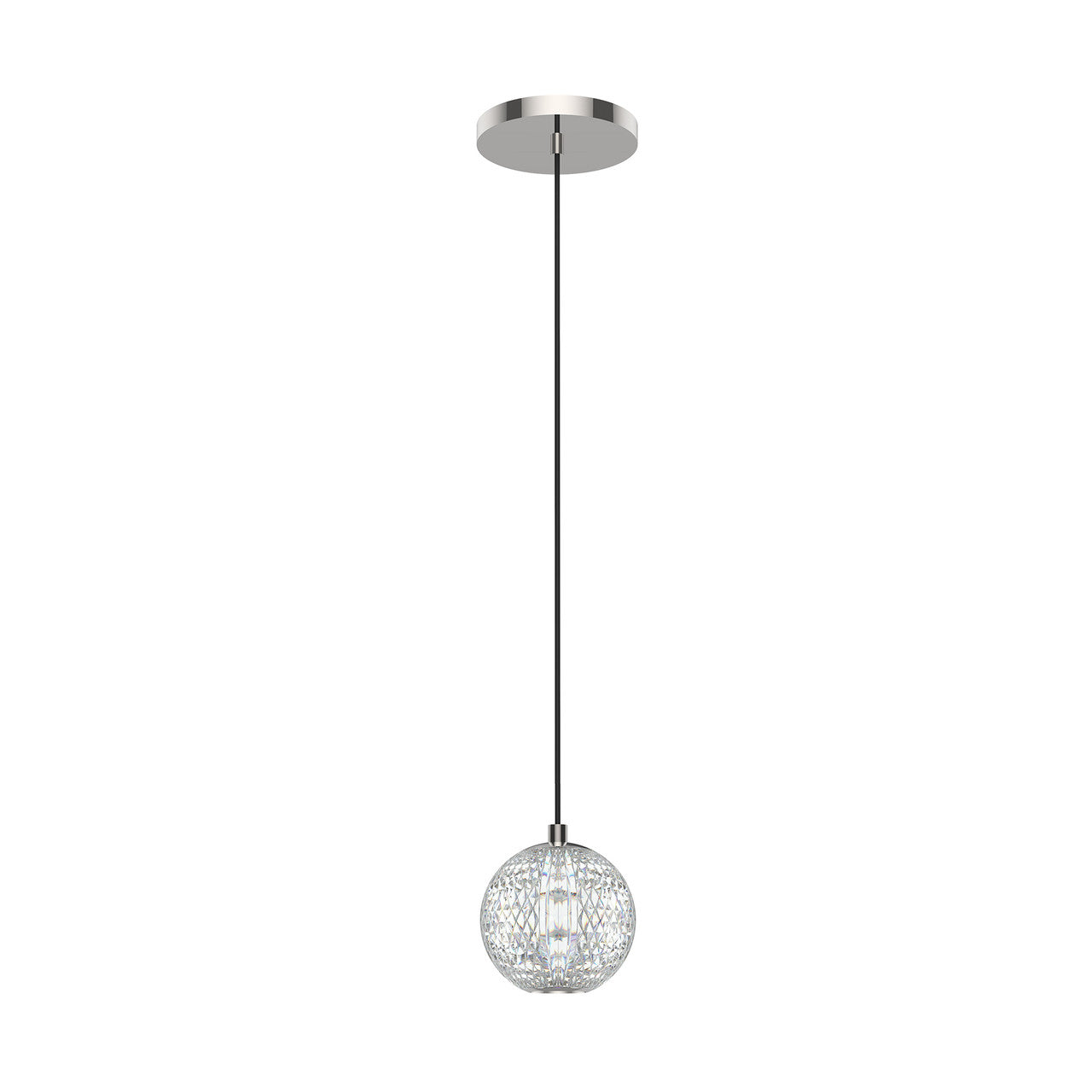 Alora Lighting Marni Pendant, 1-Light, LED, Polished Nickel, 4.63"H PD321201PN