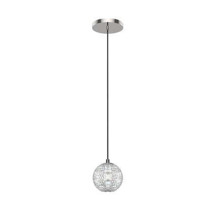 Alora Lighting Marni Pendant, 1-Light, LED, Polished Nickel, 4.63"H PD321201PN