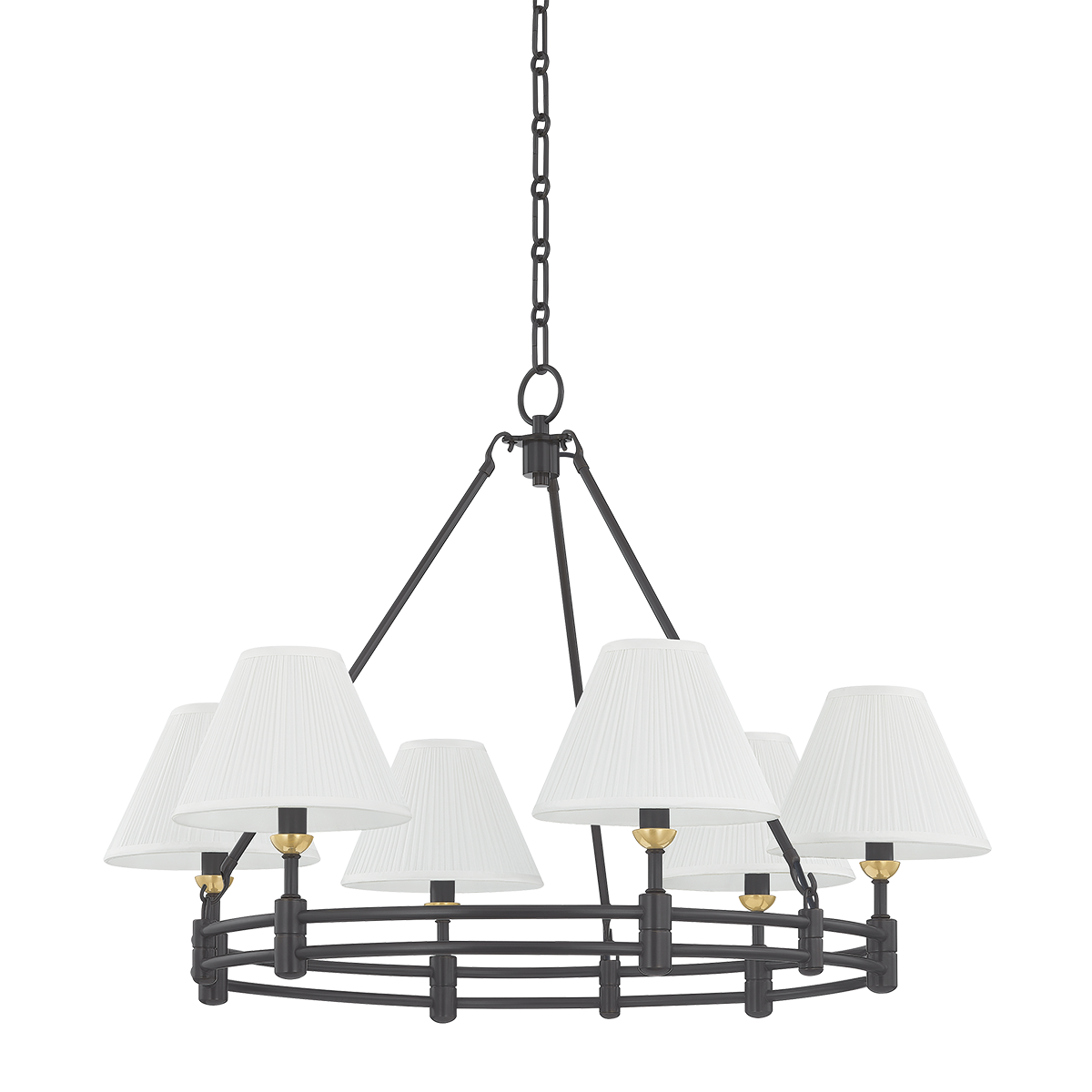 Hudson Valley Howard 6-Light Chandelier Aged Brass / Distressed Bronze