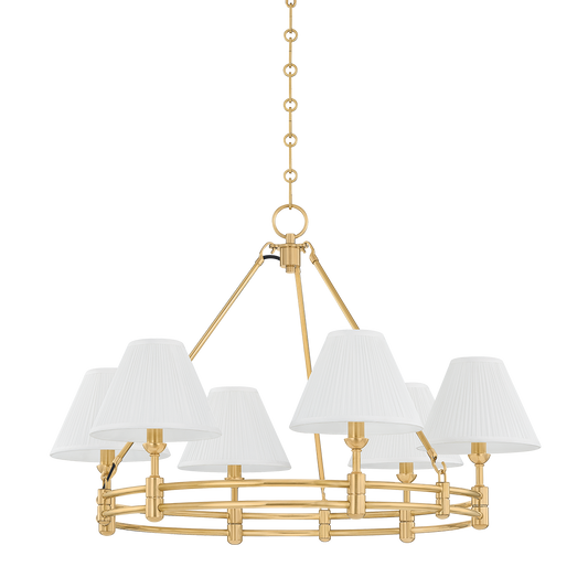 Hudson Valley Howard 6-Light Chandelier Aged Brass