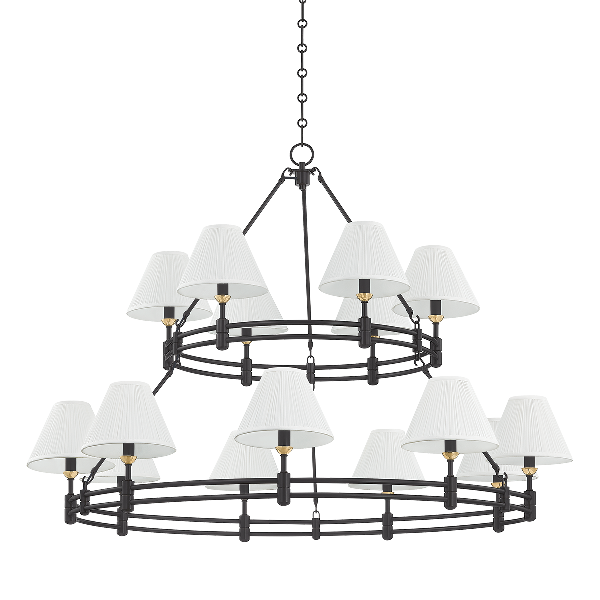 Hudson Valley Howard 15-Light Chandelier Aged Brass / Distressed Bronze