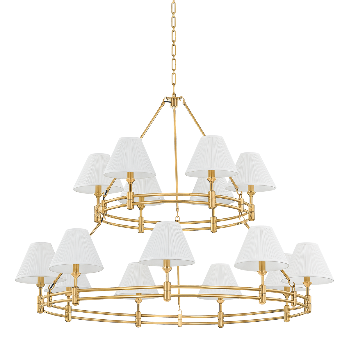 Hudson Valley Howard 15-Light Chandelier Aged Brass
