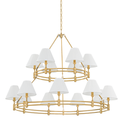 Hudson Valley Howard 15-Light Chandelier Aged Brass
