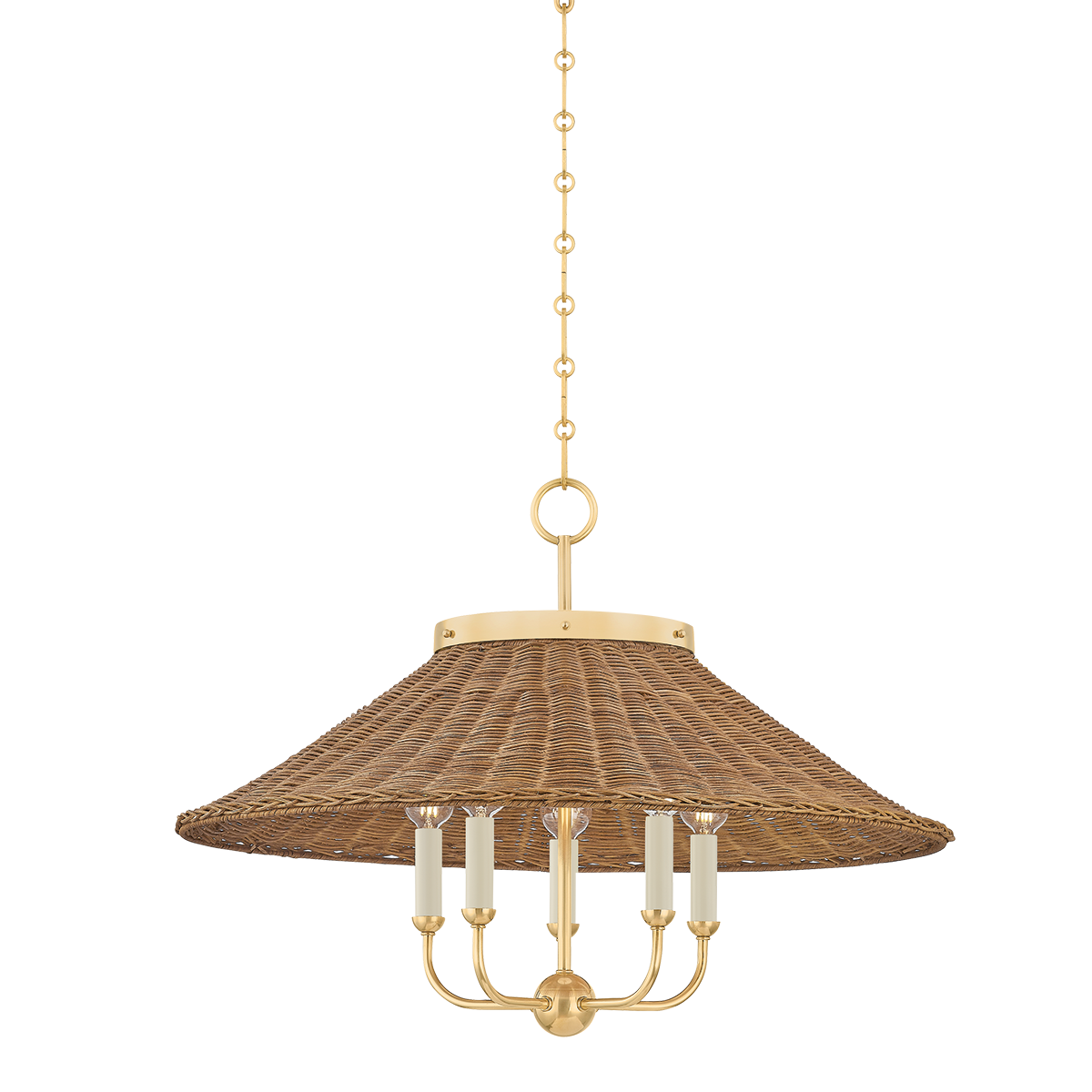 Hudson Valley Kensington 5-Light Chandelier Aged Brass