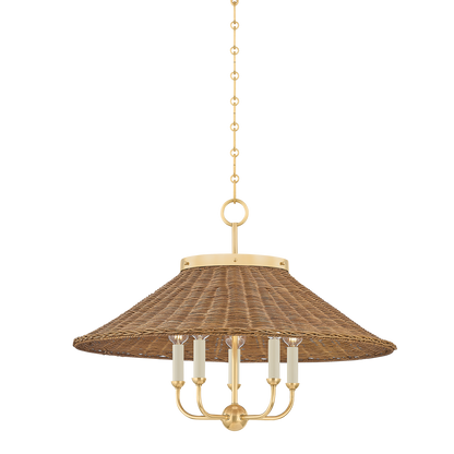 Hudson Valley Kensington 5-Light Chandelier Aged Brass