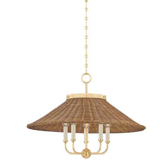Hudson Valley Kensington 5-Light Chandelier Aged Brass