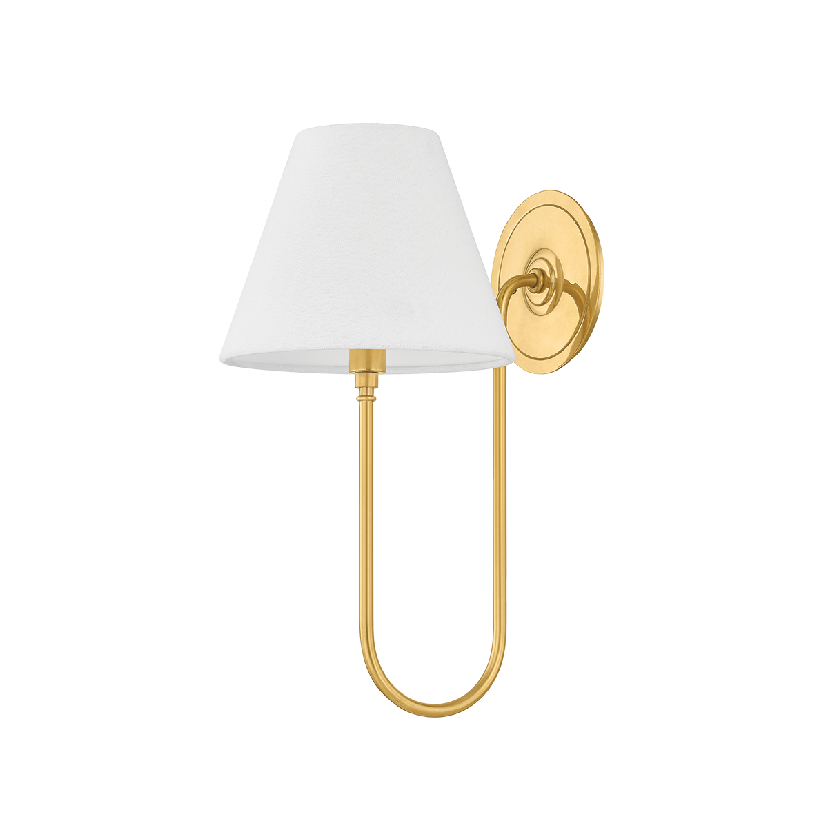 Hudson Valley Hawthorne Wall Sconce Aged Brass